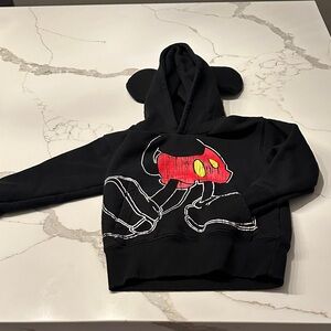 Kids Black Hoodie with Cartoon Ears